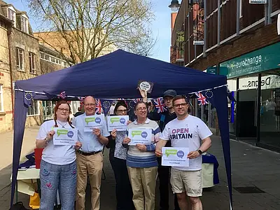 Norfolk for Europe street stall