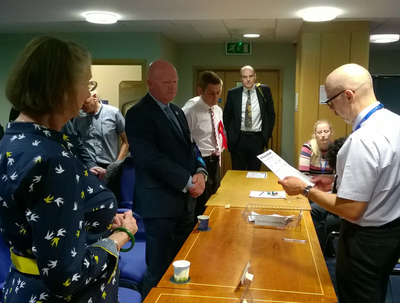 Declaration of by-election result